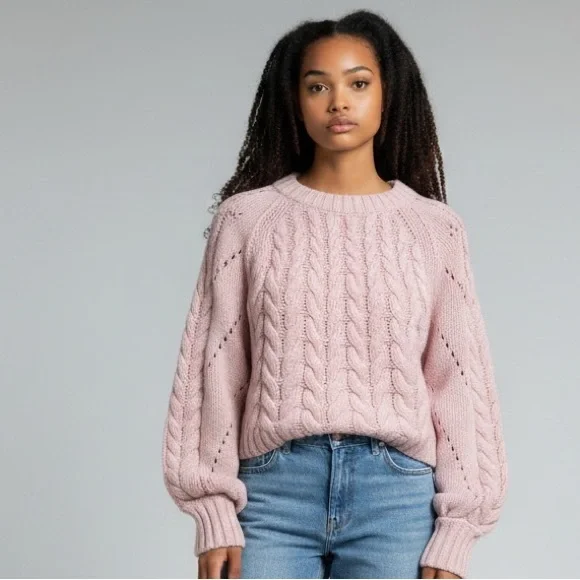 Free People light pink sweater - Picture 1 of 3